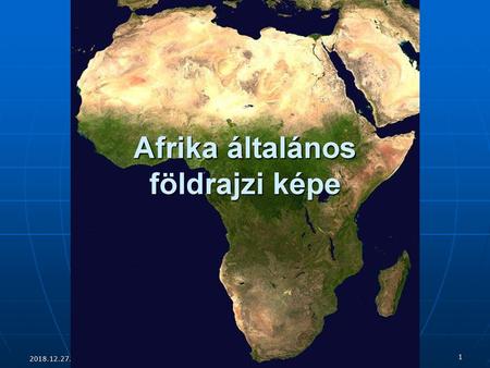 Afrika általános földrajzi képe
